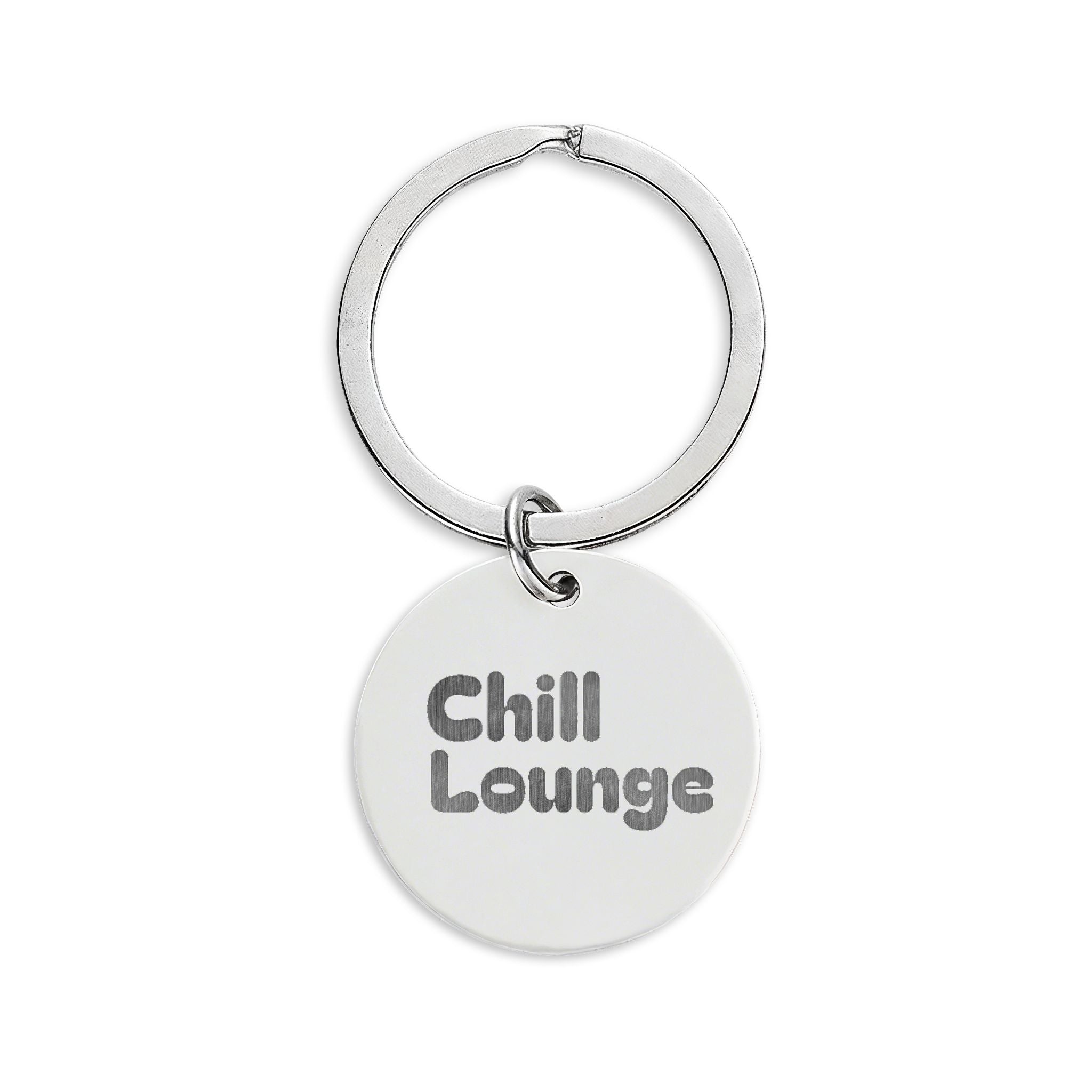 Round Stainless Steel Keychain