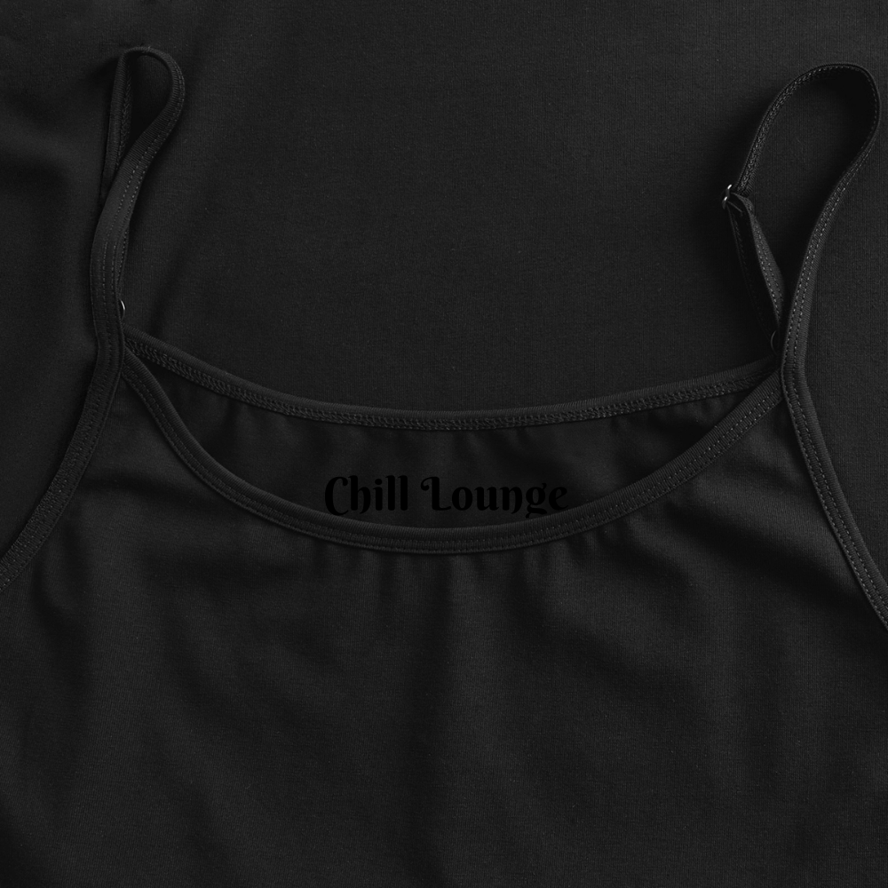 Chill Lounge Spaghetti top - black