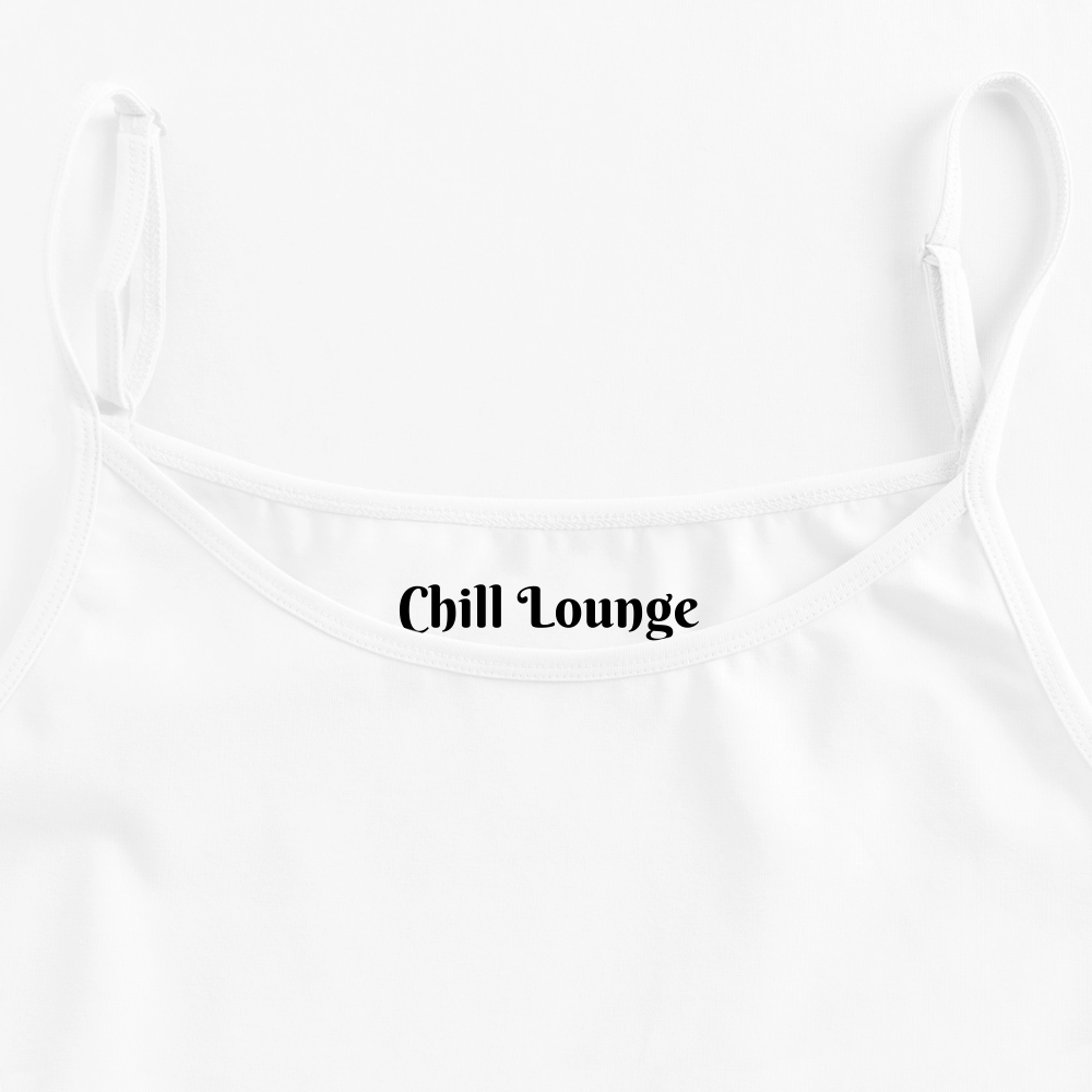 Chill Lounge Spaghetti top - white