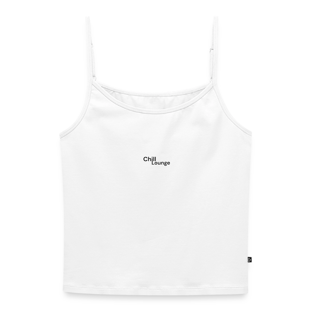 Chill Lounge Spaghetti top - white