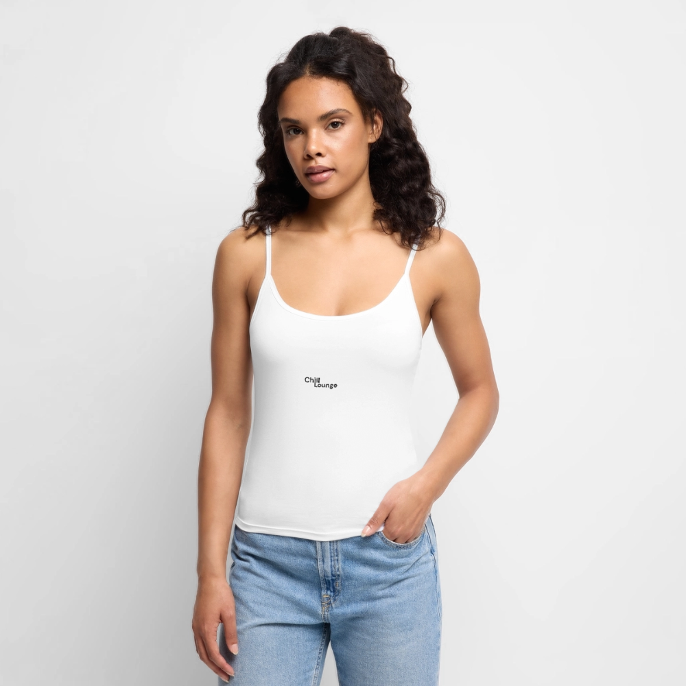 Chill Lounge Spaghetti top - white
