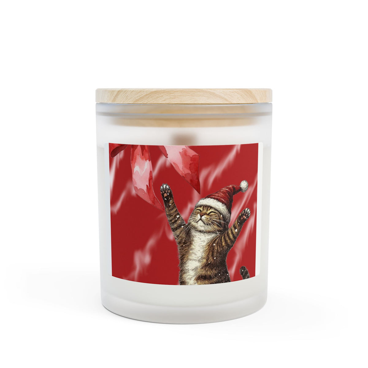 Chill Lounge Weihnachtskatzen-Duftkerze – Brombeer-Vanille
